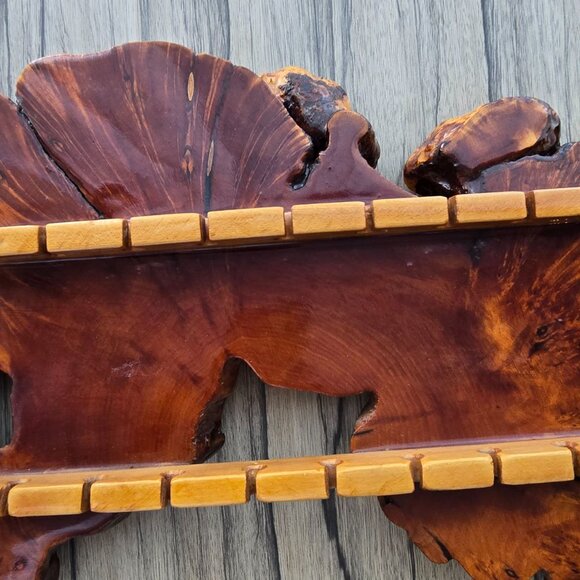 Live Edge Wood Slab Jewelry Holder Display, Spoon Holder Display, Vintage Boho - Picture 7 of 11